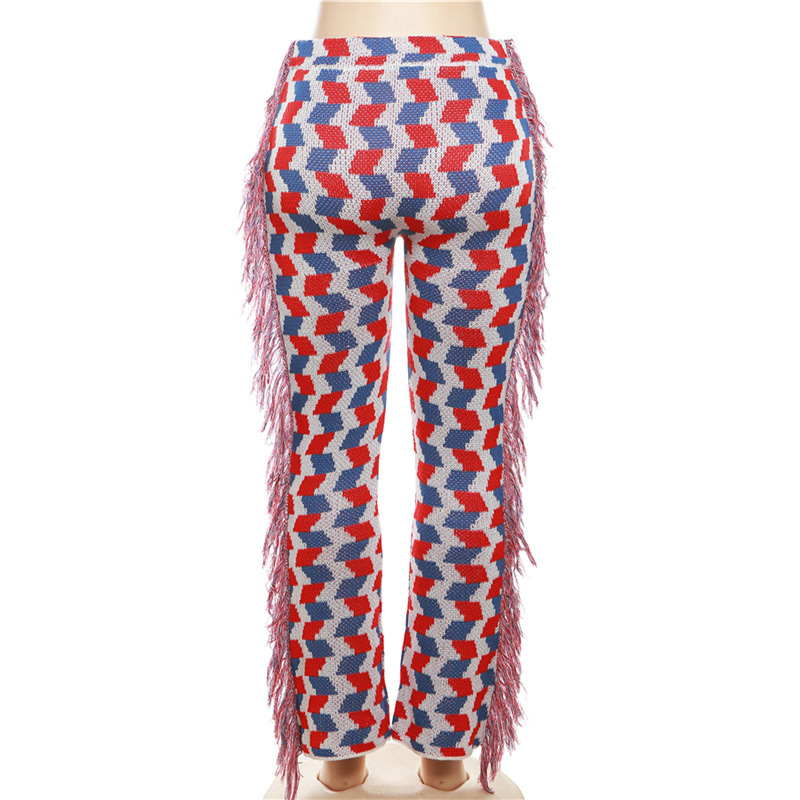 High-waisted knitted trousers - Image 7