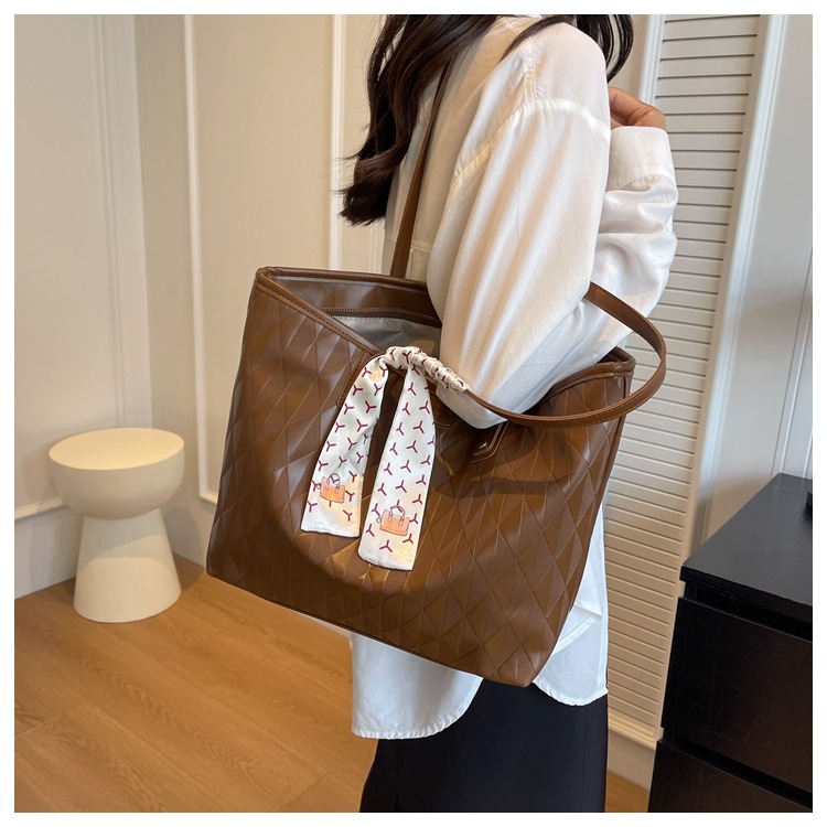 Women's Tote Bag Large Capacity Pu Leather Versatile Handbag_voghion.com