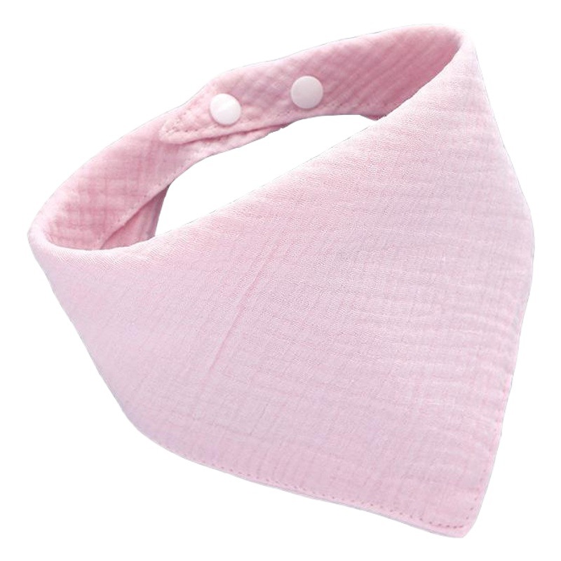Plain Four-Layer Washed Gauze Triangle Towel Cross-Border Supply Cotton Baby Saliva Towel Anti-Vomiting Bib Baby Bib