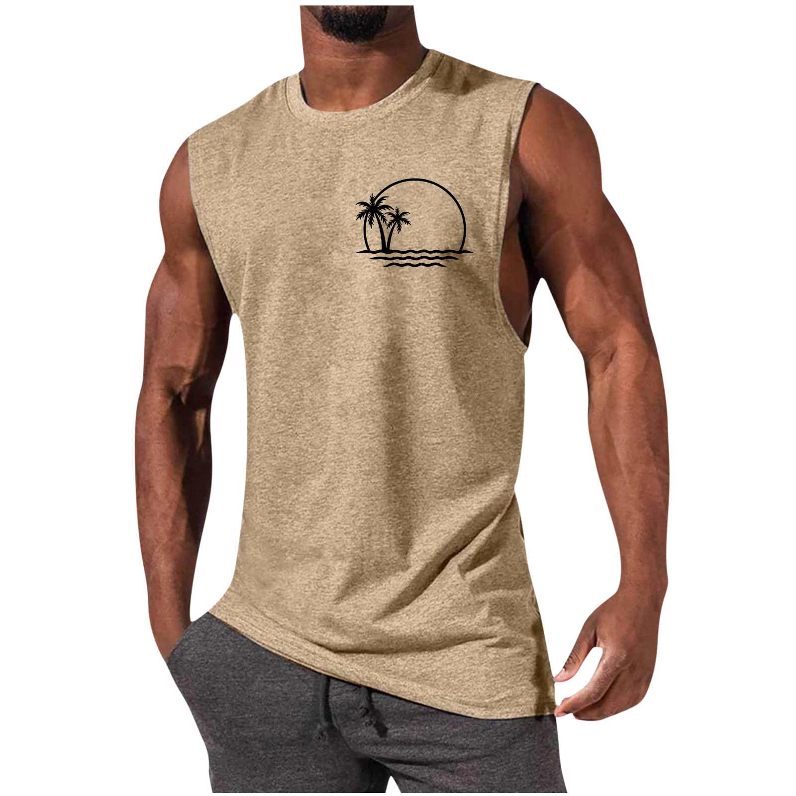 Khaki beach coconut tree