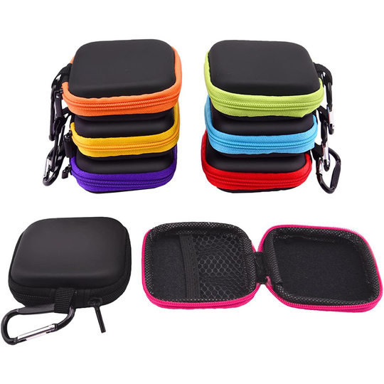 Spot headset storage bag 3C digital storage box U disk data cable zipper bag EVA Bluetooth headset storage packaging