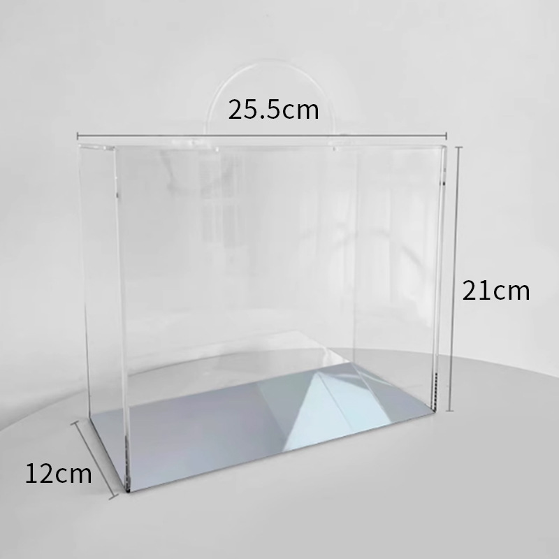 25.5*12*21cm 거울 투명 손잡이(단일 상자)
