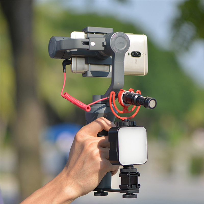 Soporte de expansión de cámara de zapata fría de tres cabezas Vlog estabilizador de teléfono móvil Zapata caliente deportes trípode SLR Accesorios