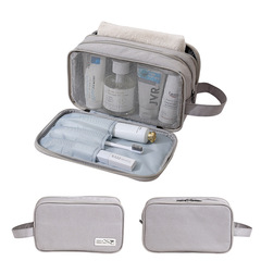 New wabi-sabi style portable wet and dry toiletry bag, travel toiletry bag, cosmetic storage bag, portable cosmetic bag