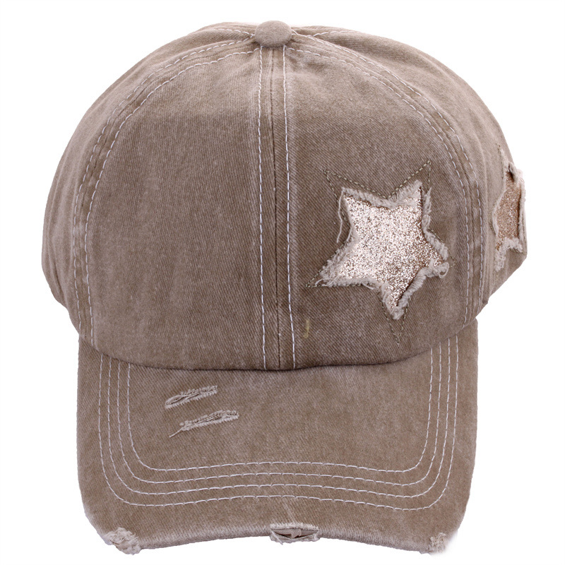 All Seasons Season Women'S Gender Women's Simple Style Star Solid Color Curved Eaves Baseball Cap
