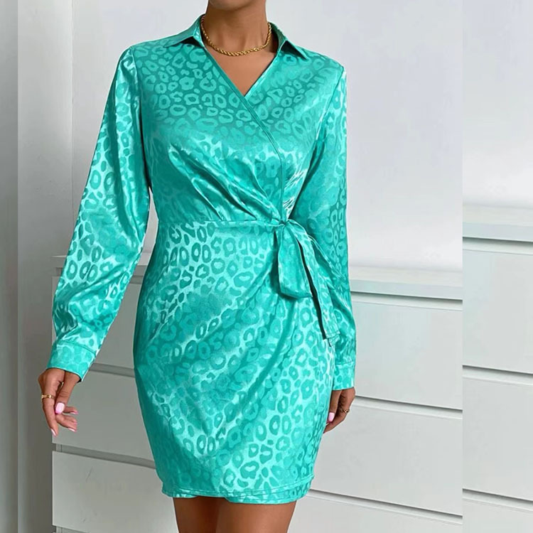 Women's Elegant Long-Sleeve Mini Dress