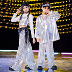 爵士舞服装女童潮酷时髦jazz亮片舞蹈服街舞儿童潮服元旦表演出服