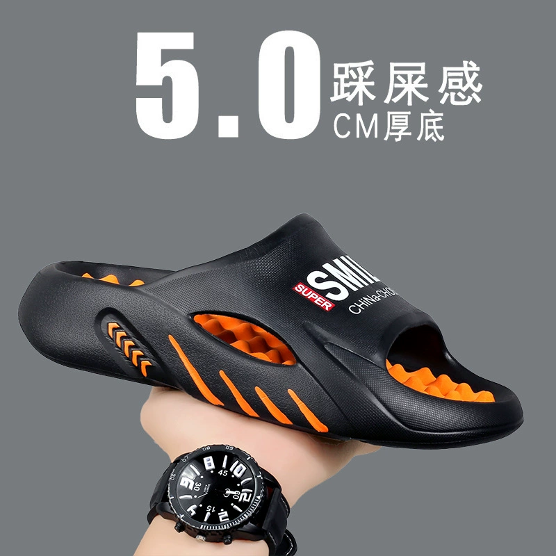 Тапочки мужские тапочки повседневные без шнуровки трансграничные массажные тапочки большого размера для пар дышащие легкие простые сандалии на толстой подошве