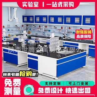 Steel-Wood Experimental Bench Laboratory Workbench Laboratory Operating Table All-Steel Central Table Side Table Test Table Fume Hood
