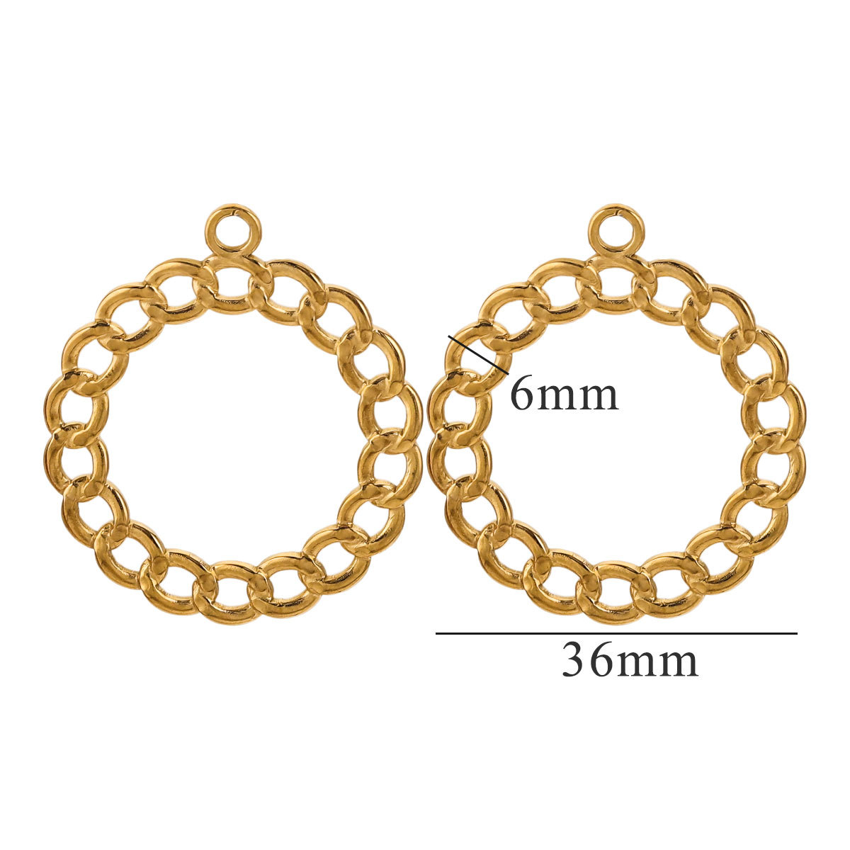 Personalidad coreana de acero inoxidable círculo de torsión rollo NK pendientes pendientes DIY accesorios hechos a mano