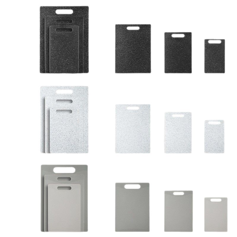 Juego de tres tablas de cortar transfronterizas de material PP, utensilios de cocina, tabla de cortar multifuncional engrosada