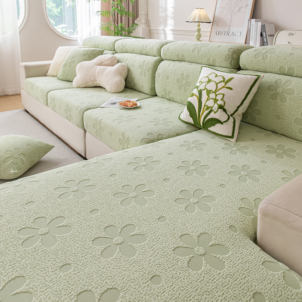 Flower Stretch Sofa Hat Set All-inclusive Universal Set 2025 New Four Seasons Universal Anti-cat Scratch Lazy Person Straight Set
