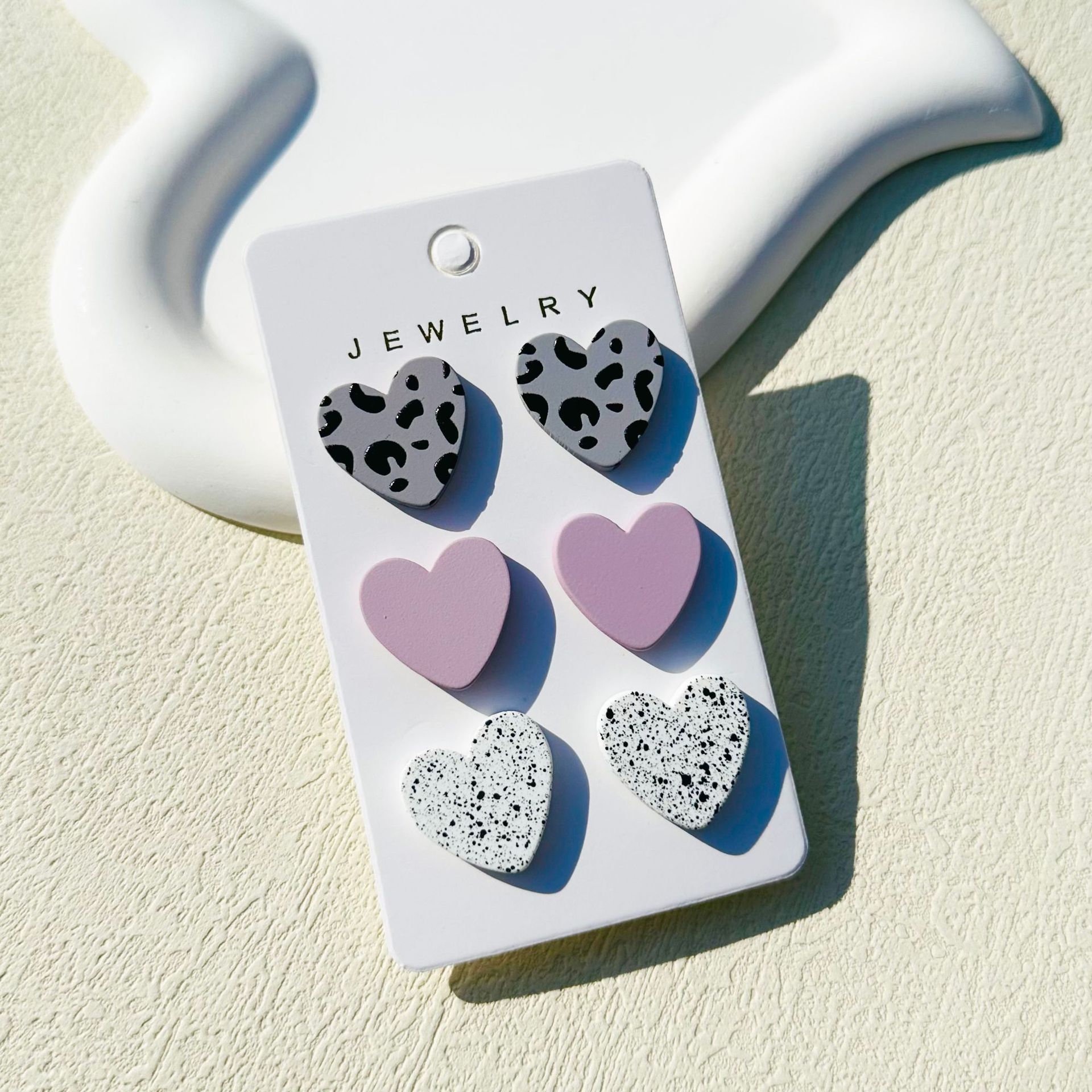 Simple Style Heart Shape Arylic Women's Ear Studs display picture 24