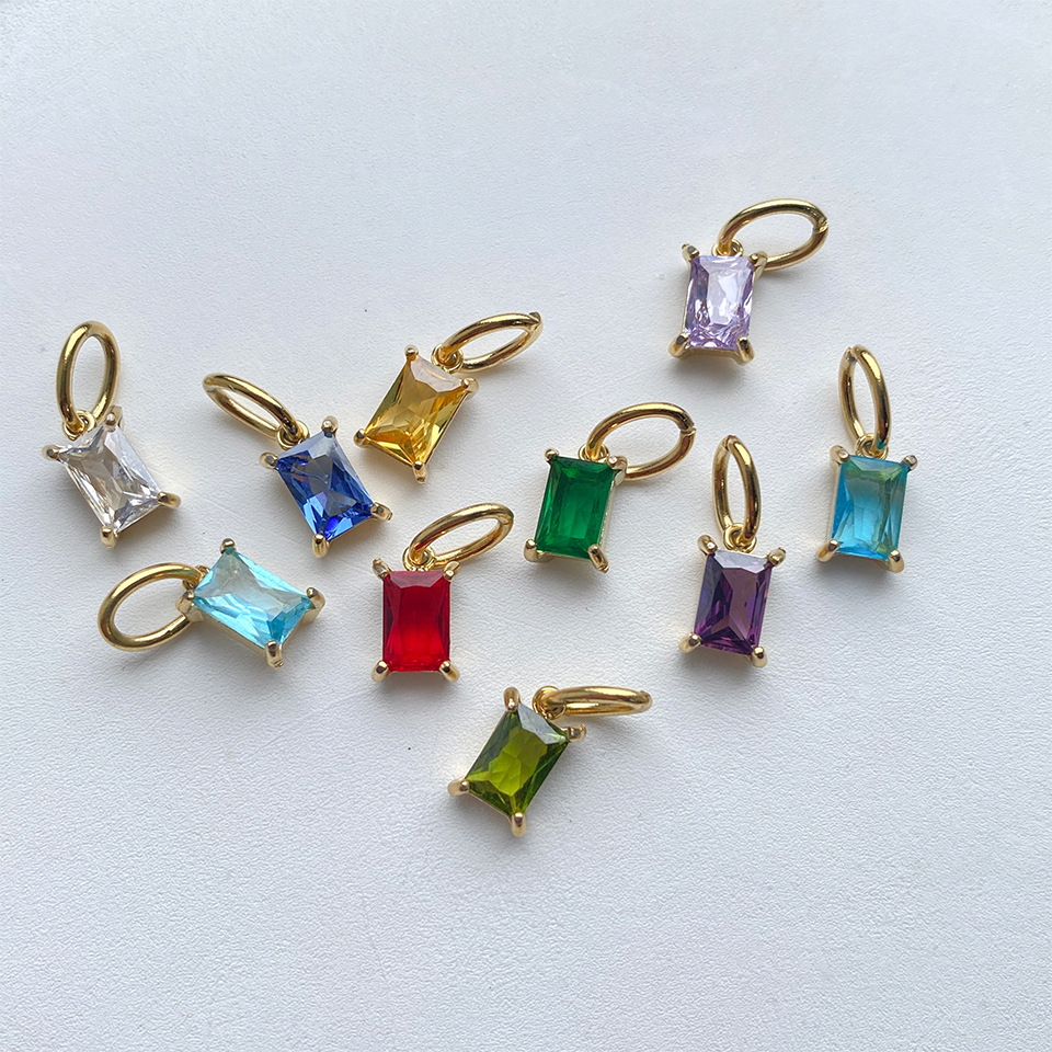 1g Weight Pendant Jewelry Making Type 14K Real Gold Plated, Real Gold Plated Plating Material Birthstone Inlay Material 1 Piece Quantity 304 Stainless Steel Material Geometric Pattern Modern Style, Classic Style Style Waterproof Non Tarnish, Plating Craft 1 Piece 304 Stainless Steel Birthstone PVD Coated Real Gold Plated Geometric Polished Pendant DIY Ornament Accessories 1