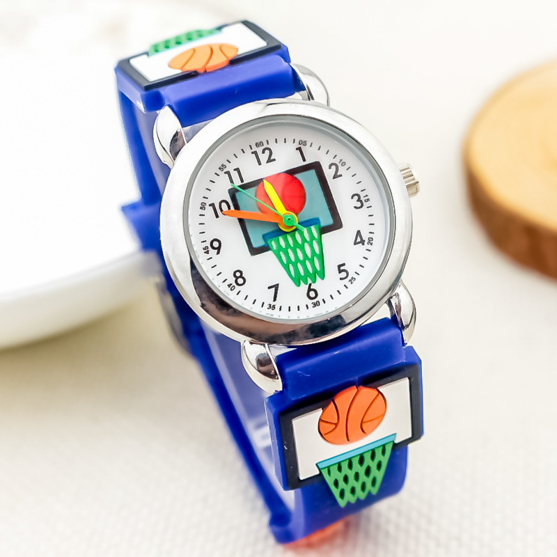 Basketball silicone fashionable children's electronic quartz watch…