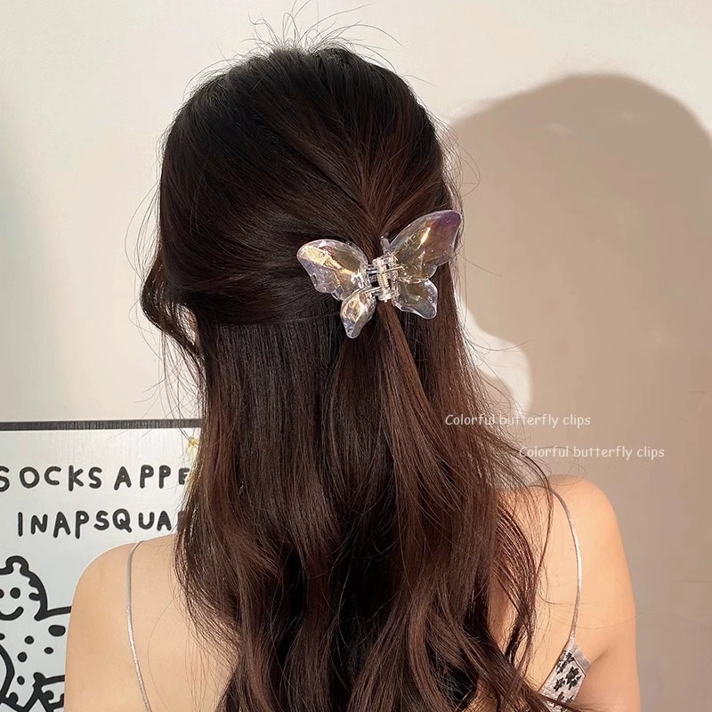 Заколка с бабочкой, краб-пин, hairpins, акула, аксессуар для волос, Южная Корея