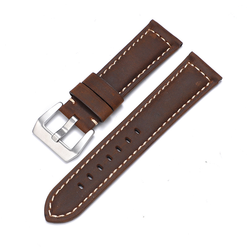 Aplicable iwatch correa de cuero genuino Apple correa de reloj applewatch8 Huawei GT3 Samsung S1 Pena Mar