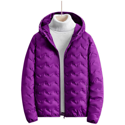 Factory Direct Sales U-Mart Same Style  New Men's Winter Thin Down Jacket with Hooded Outerwear for Women