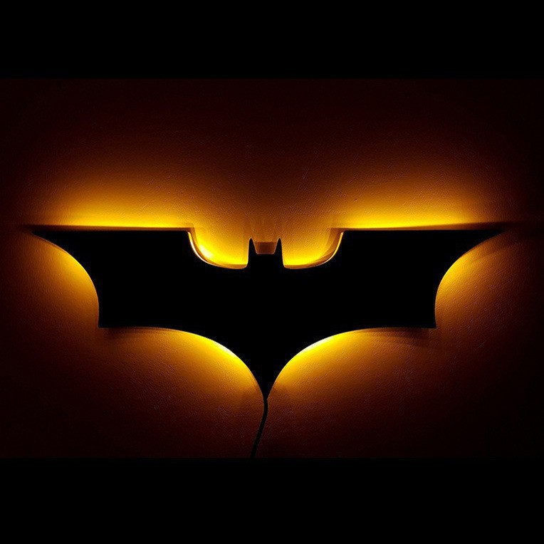 Transfronterizo dedicado 3D creativo Batman LED lámpara de noche lámpara de pared decoración del hogar lámpara de noche superhéroe atmósfera signo lámpara