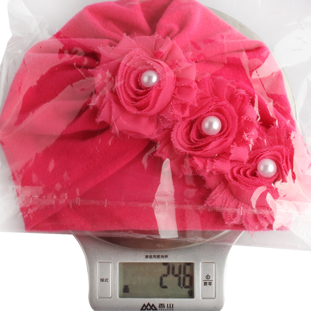 Baby Girl's Cute Solid Color Flowers Baby Hat display picture 2