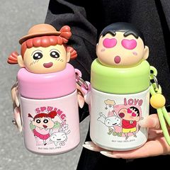 蜡笔小新保温杯316食品级学生便携上班随手杯创意女可爱2025新款