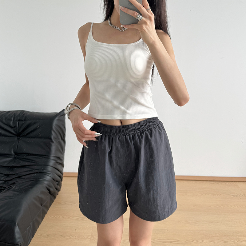 Women's 24 New Summer Style Wide-Leg Loose Versatile Stretch Casual Shorts Trendy