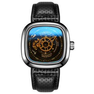 Caroltif TikTok Explosions Watch Automatic Mechanical Watch Men's Watch Hollow Square Large Dial Watch Wholesale