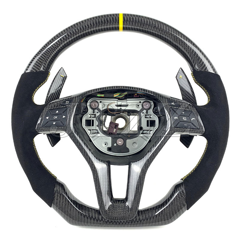 Suitable for Mercedes-Benz GLA-class CLS-class CLA45W204W176W218W219 steering wheel carbon fiber modification