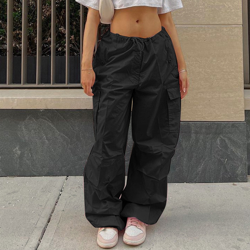 2022 europeo y americano nueva calle overoles sueltos otoño moda casual pantalones de cintura baja más tamaño adelgazante pantalones atados al tobillo image 4