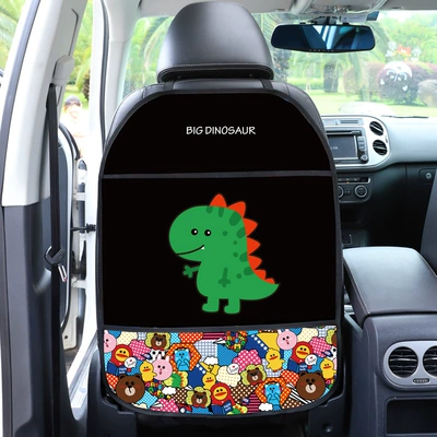 storage protection cushion children's anti-dirty – Chair back anti-kick pad - small-dinosaur-normal