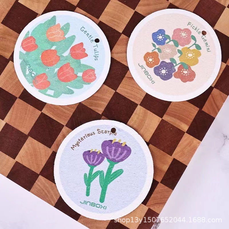 라운드 9cm 패턴 랜덤 헤어