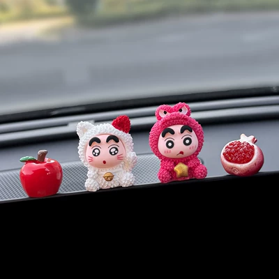 New Car Dashboard Decorations Xiaoxin Car Center Console Display Screen Interior Decorations 2025 Trendy New Cute Female Style (Car ornaments) - 4-piece-set-dingdang-shin-chan-crocodile-shin-chan
