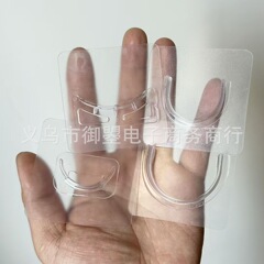穴あけ不要の透明中型ホルダー家庭用滑り止め強粘着ホルダーアクセサリー伸縮ロッド固定ホルダー