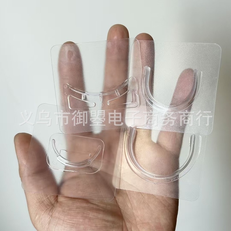 穴あけ不要の透明中型ホルダー家庭用滑り止め強粘着ホルダーアクセサリー伸縮ロッド固定ホルダー|undefined