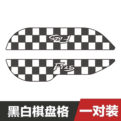 Accessories Thickeneded Foot Pads: Mühərrik qəbul borusu - nwf125-anti-collision-strip-black-and-white-checkerboard