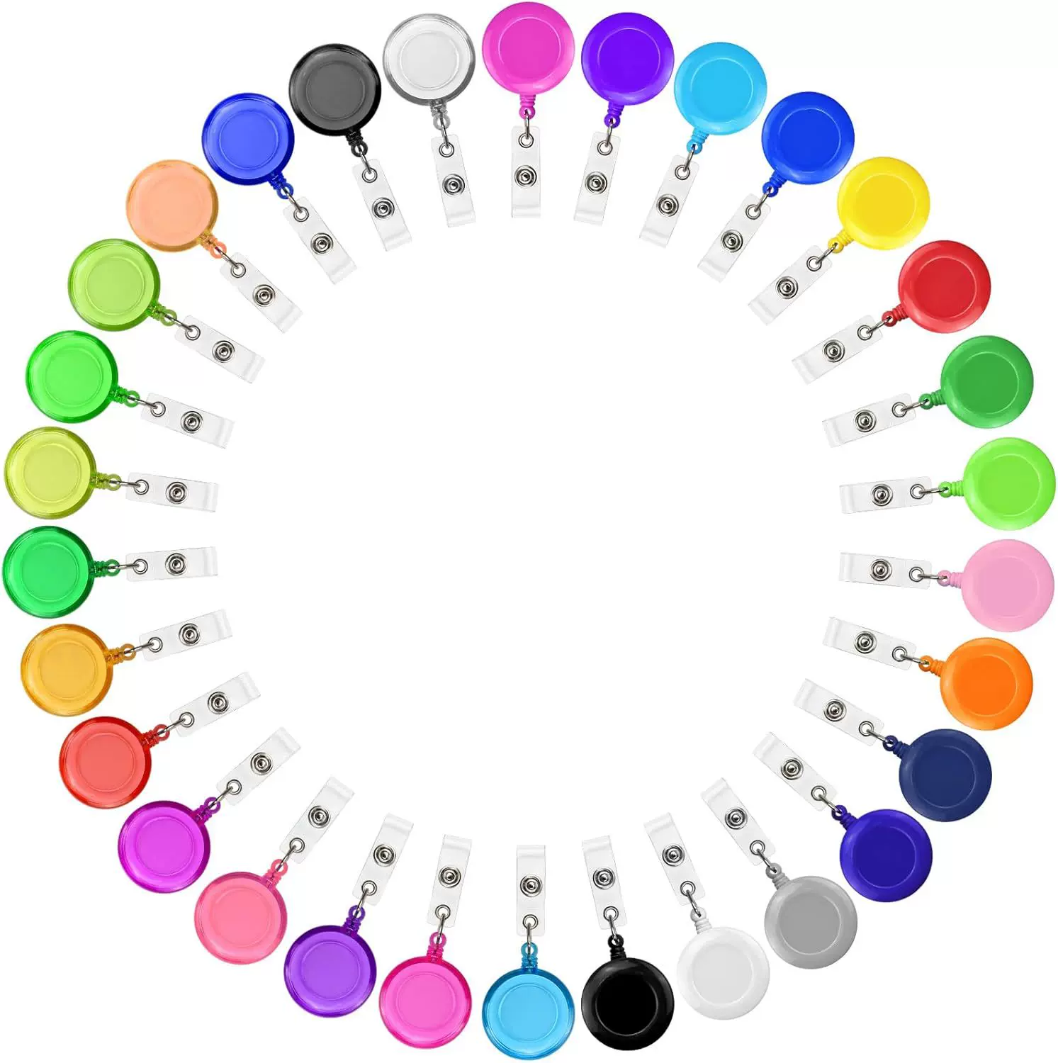 胸卡夹扣医生胸牌伸缩扣护士胸卡工作牌透明实色易拉扣拉线器