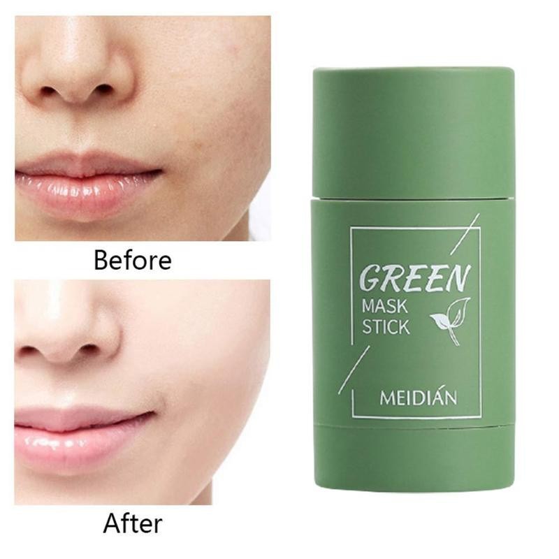 Meidian Green Tea Hydrating Oil Control Cleansing Acne Solid Mask Eggplant Deep Cleansing Pore Stick_voghion.com