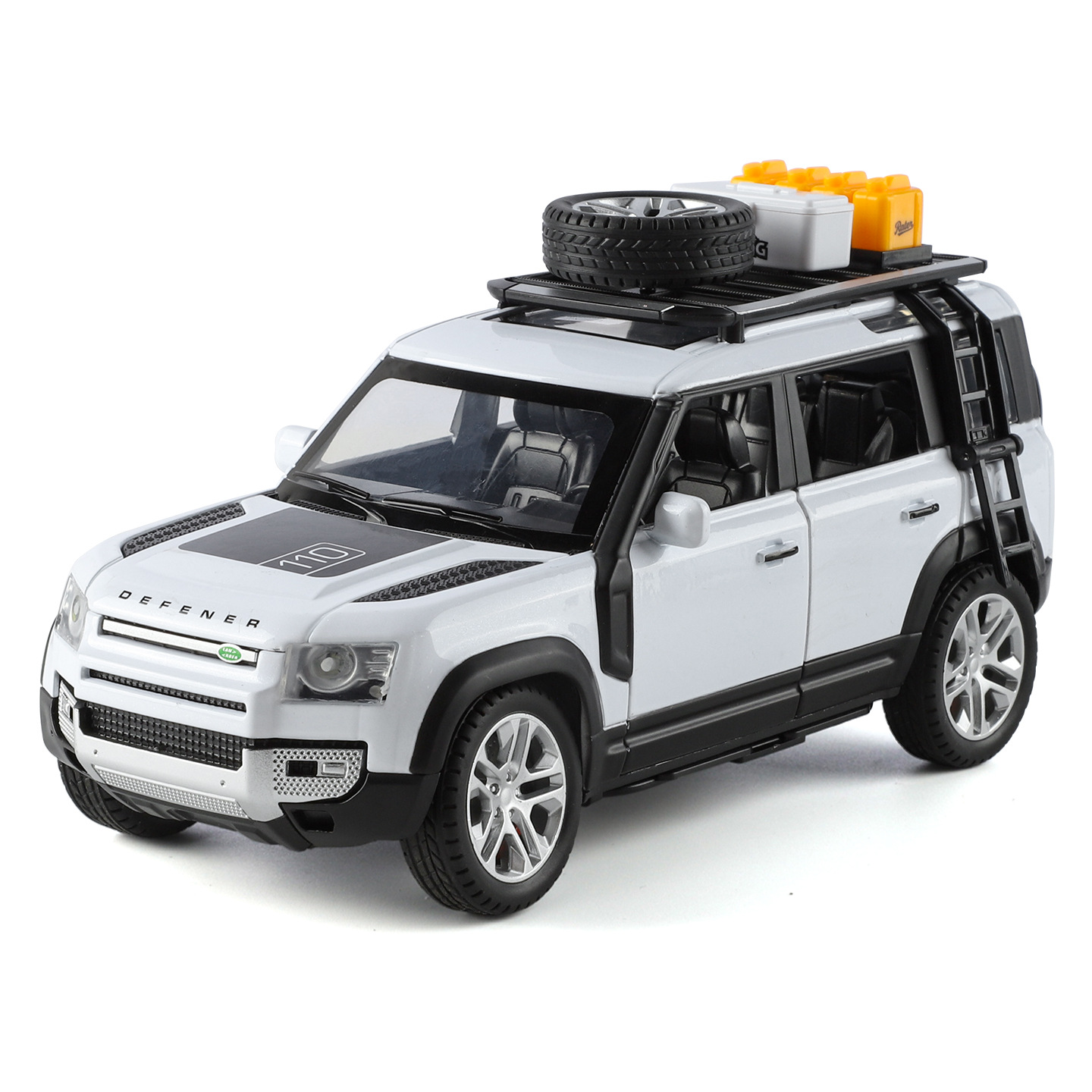 1: 24 Land Rover Guard 110 versión modificada de Huili Acoustic and Acoustic School Science and Technology Festival exposición al por mayor de juguetes para niños