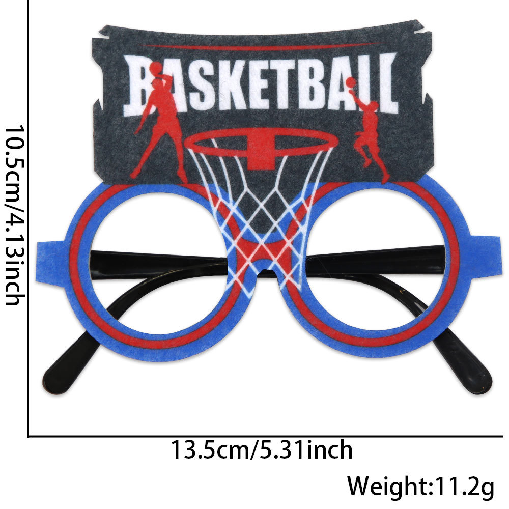 Nuevas gafas de fiesta con tema de baloncesto Juegos de juegos de baloncesto Decoración de juegos de baloncesto Aficionados animando Marco de gafas fotográficas