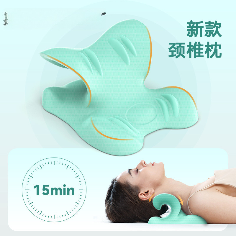 型颈椎按摩器按摩枕富贵包脖子指压支撑枕头颈椎矫正器牵引包邮|undefined