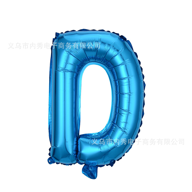 Estilo americano Delgado 16 pulgadas inglés carta globo pequeño tamaño A- Z cumpleaños boda habitación decoración aluminio película globo al por mayor