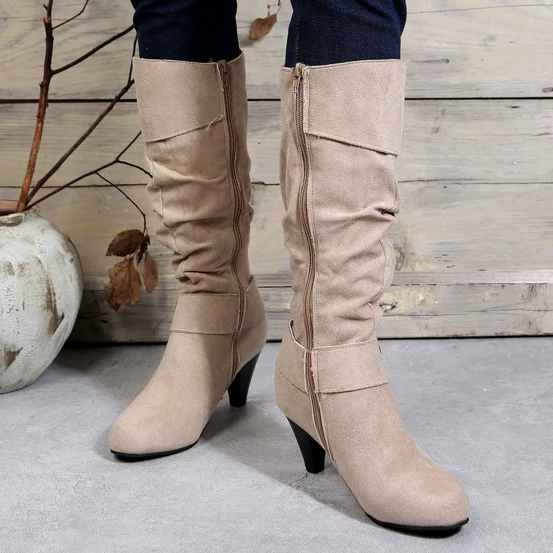 Matte belt, buckle, high boots heels, wish, Amazon