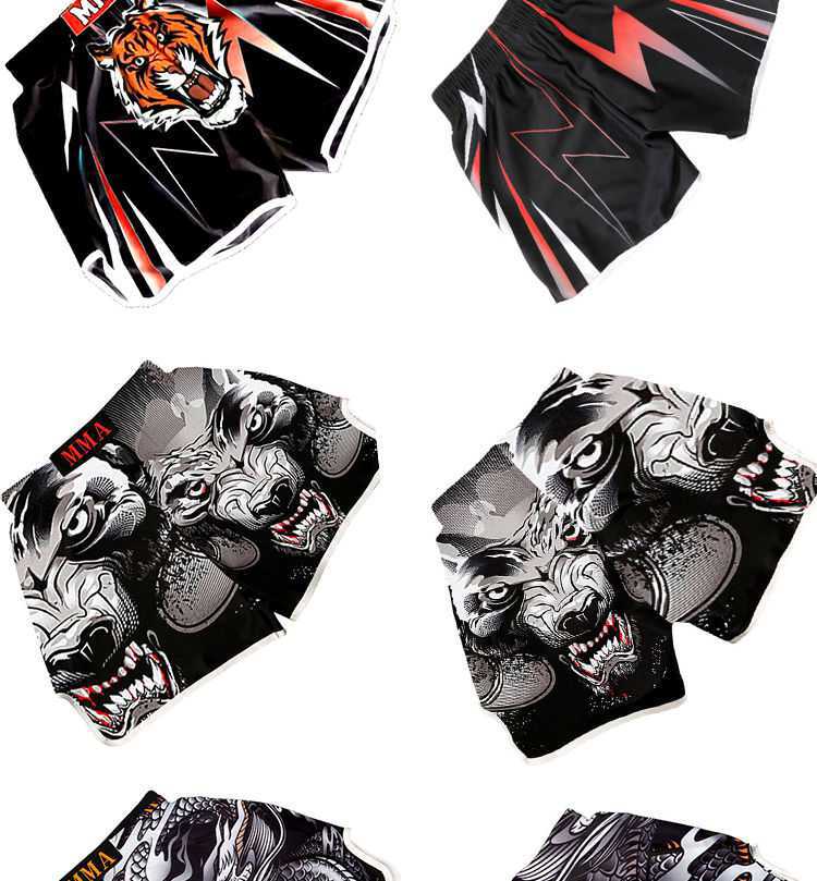 Muay Thai shorts men's boxing loose combat martial arts running sports fitness training fight MMA fight pants 30 Muay Thai shorts men's boxing loose combat martial arts running sports fitness training fight MMA fight pants 19