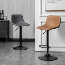 高腿凳子设计感椅子法式餐椅2021新款轻奢靠背小大人坐吧台