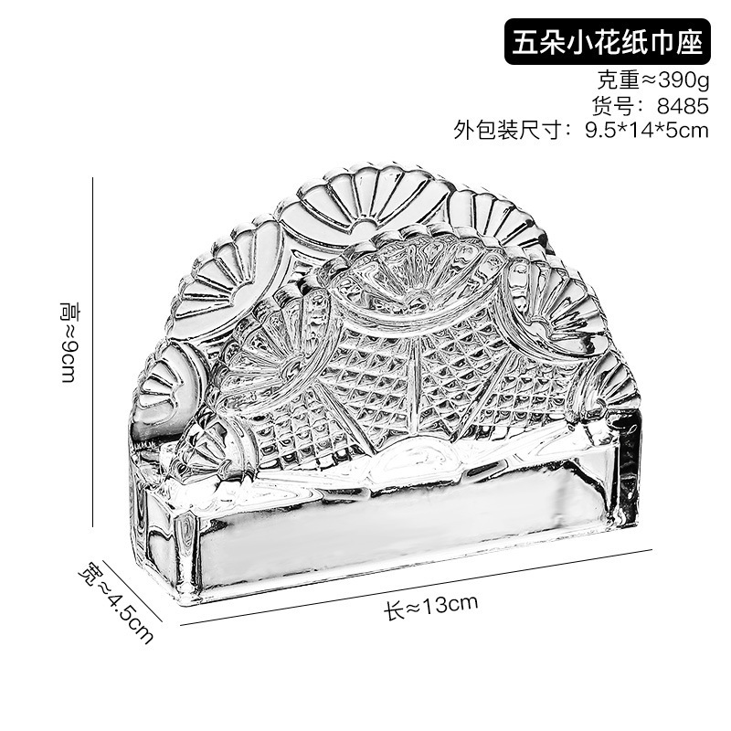 国境を越えたヨーロッパ式水晶ガラスティッシュクリップ名刺クリップクリップシンプルな現代ホテルカフェレストランの置物|undefined