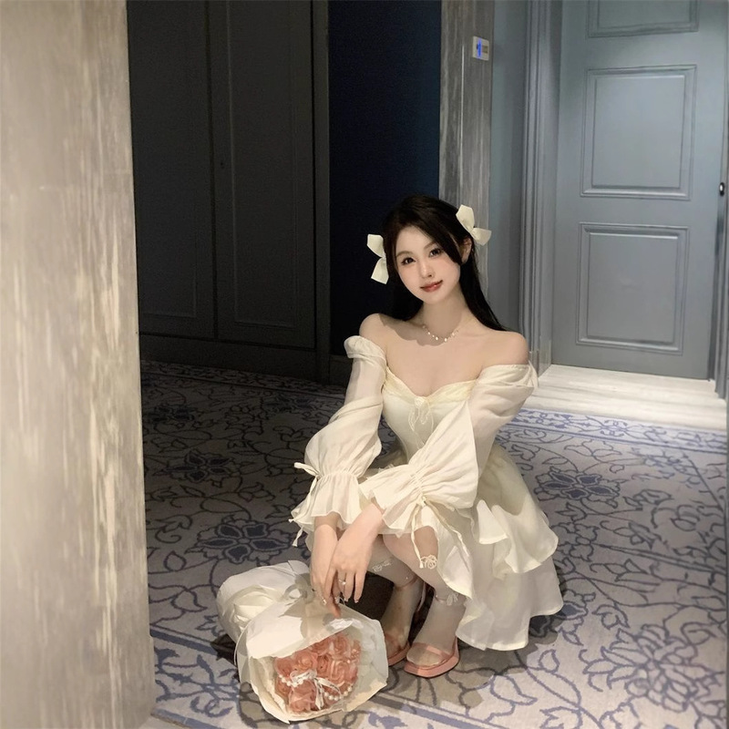 逃亡王女チュチュスカート、妖精小妖精スカート、優しい誕生日スカート、スリムチューブトップドレス、アプリコット|undefined