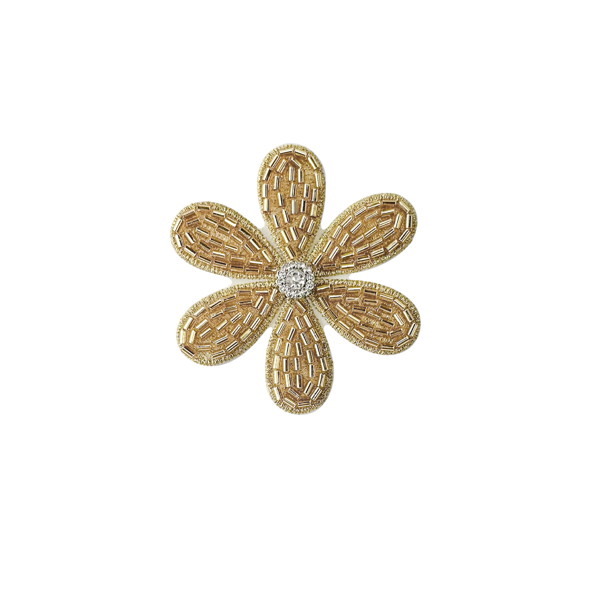 Venta caliente transfronteriza 7,5 cm cuentas 6 pétalos flores pequeñas todo fósforo verano zapatos, sombreros, bolsos, sombreros, accesorios para el cabello, accesorios pequeños