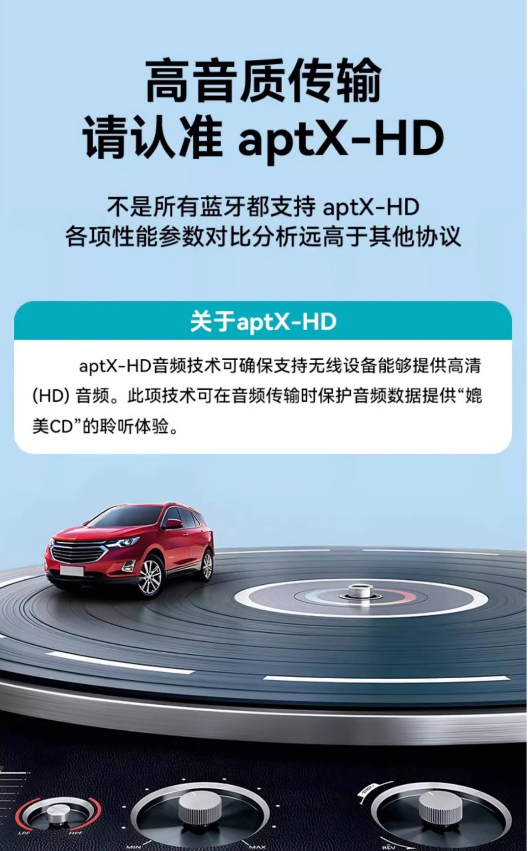 Qualcomm USB car Bluetooth audio receiver car lossless MP3 player APTX adapter modification module