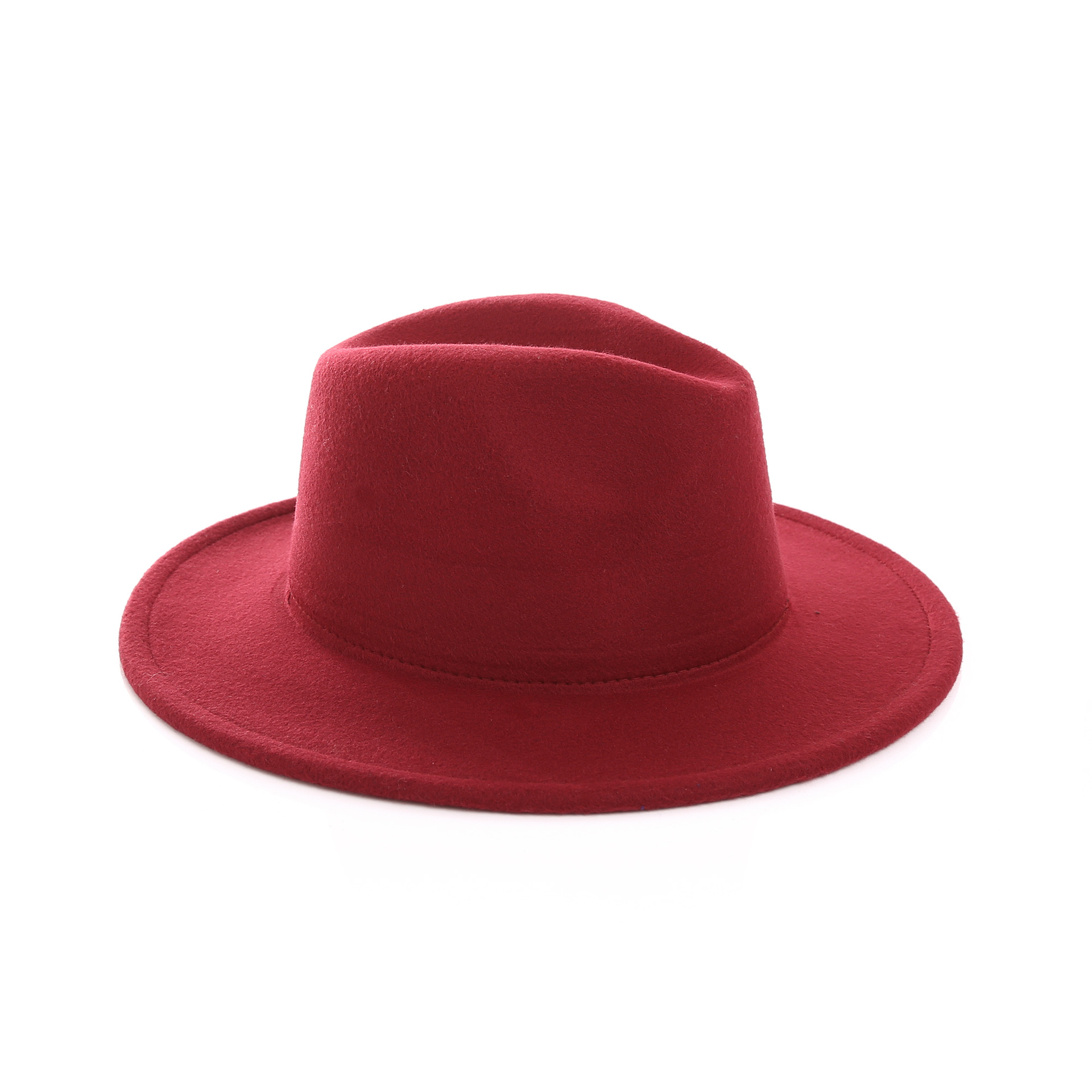 Sombrero de las mujeres de estilo de la calle europeo y americano de moda de color sólido fieltro sombrero de jugador de bolos versátil sombrero de jazz 2021 Nuevo