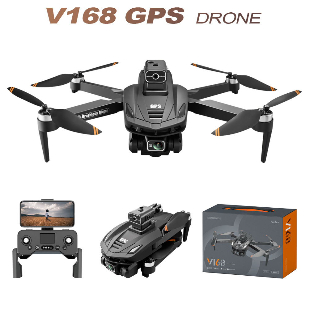 Cross-Border V168Gps Drone with One-Click Return Home, High-Definition 8K Aerial Photography, Optical Flow Intelligent Obstacle Avoidance, Foreign Trade Remote Control Aircraft